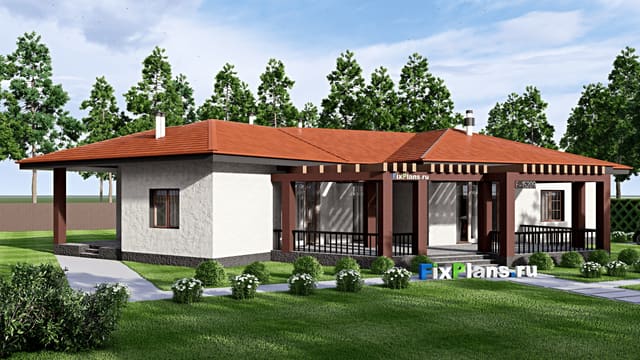 Одноэтажный дом F-15209