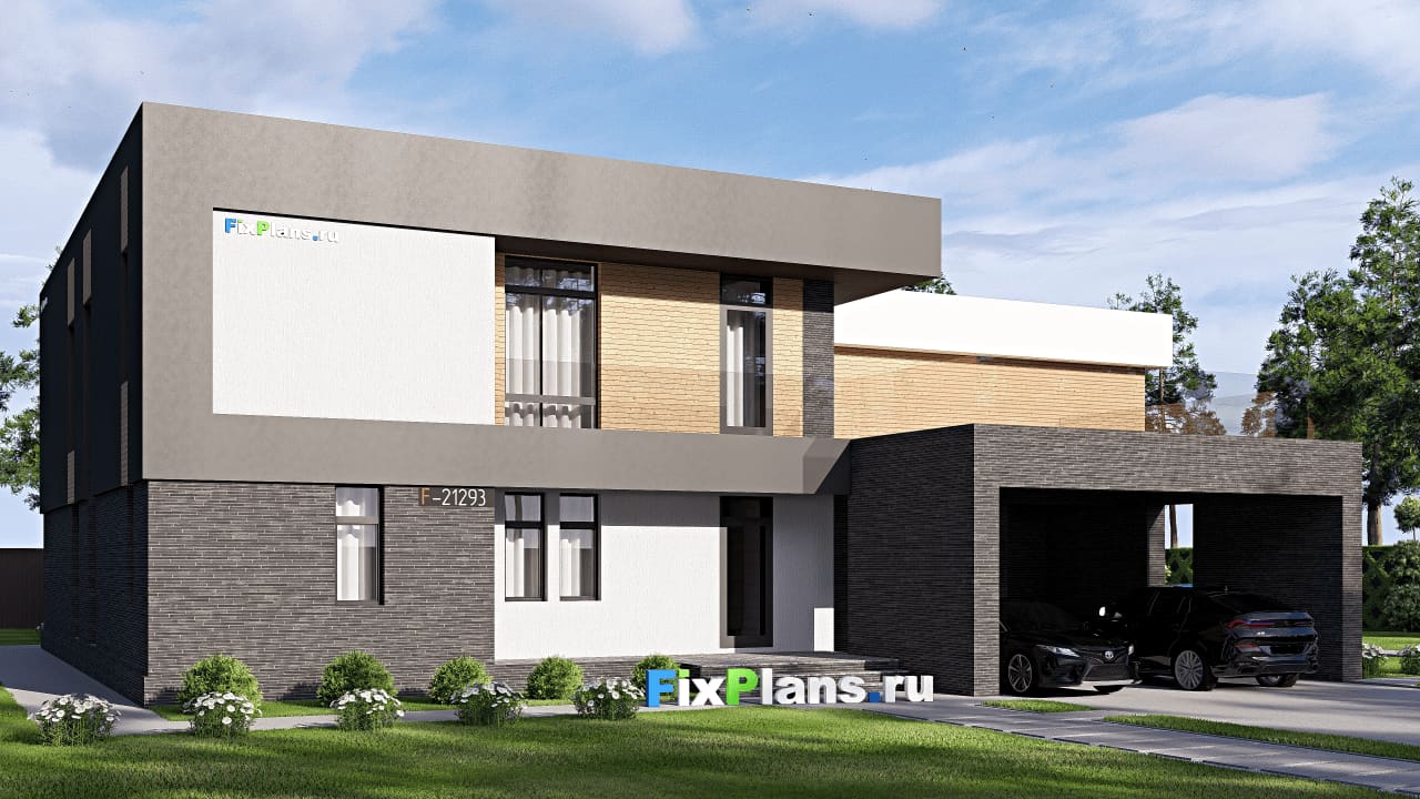 Двухэтажный дом F-21293 — фасад