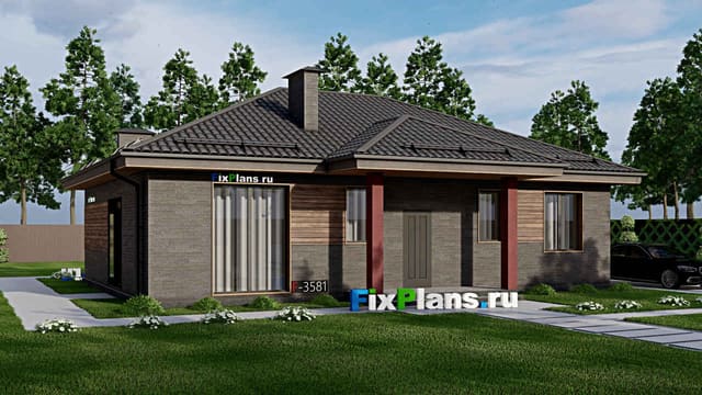 Одноэтажный дом F-3581